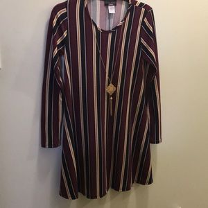Striped tunic dress
